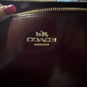 Coach Dark cherry Leather tote